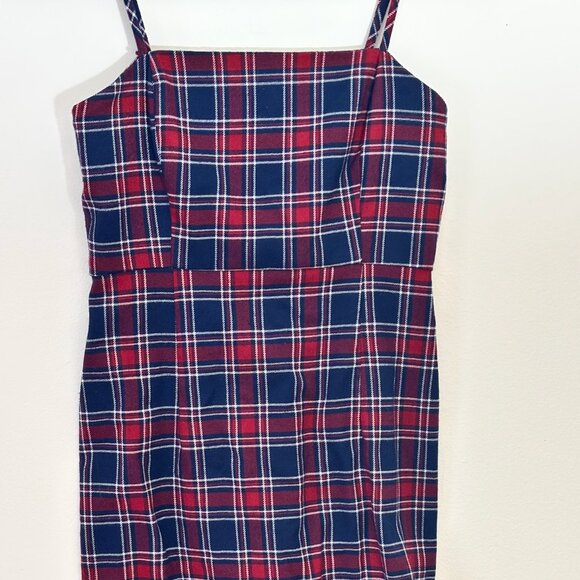 Forever 21 Women's Plaid Red and Blue Dress - Picture 1 of 4